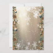 クリスマスベルズピネコーンスノーフレーク社 招待状 (裏面)