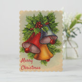 クリスマスベルズフラットホリデーフォトカード シーズンカード (スタンド正面)