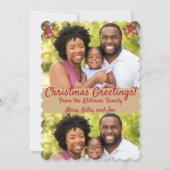 クリスマスベルズフラットホリデーフォトカード シーズンカード (裏面)