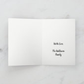 クリスマスベルズブラック金ゴールドエレガントメリークリスマス シーズンカード (内部)