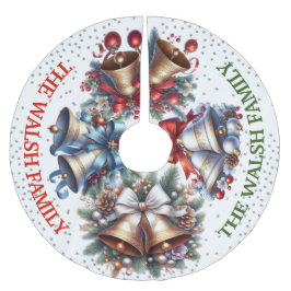 クリスマスベルズブラッシュポリエステルツリースクア ブラッシュドポリエステルツリースカート