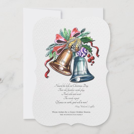 クリスマスベルズホリディグリーティングカード シーズンカード (正面)