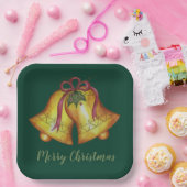 クリスマスベルズホリデーパーティー紙プレート ペーパープレート (パーティー)