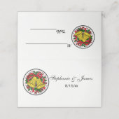 クリスマスベルズホリーレッドリボン プレイスカード (外部開封)