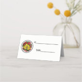 クリスマスベルズホリーレッドリボン プレイスカード (裏面)