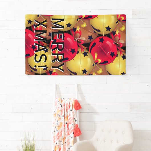 クリスマスベルズボーズスノーフレークスホリデー 横断幕 (インサイチュ)