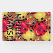 クリスマスベルズボーズスノーフレークスホリデー 横断幕 (横)