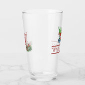 クリスマスベルズレッドベリーズエバーグリーンネームイニシャル タンブラーグラス (左)