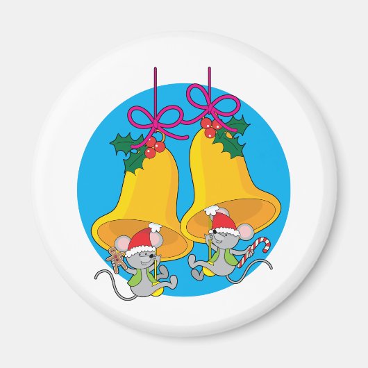 クリスマスベルネズミ マグネット (正面)