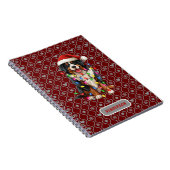 クリスマスベルネーズドッグカスタマイズサンター名 ノートブック (右側)