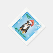クリスマスベルネーズマウンタインドッグ スタンダードカクテルナプキン (角)