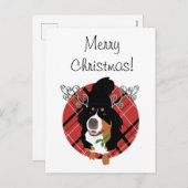 クリスマスベルネーズマウンテンドッグギフトカード シーズンポストカード (正面/裏面)