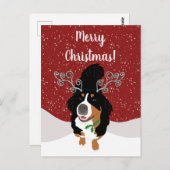 クリスマスベルネーズマウンテンドッグギフトカード ポストカード (正面/裏面)