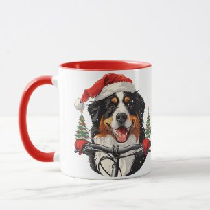 クリスマスベルネーズマウンテンドッグサイクリング マグカップ