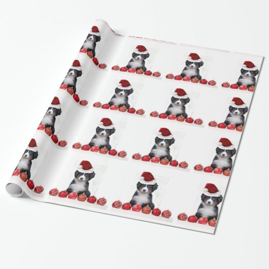 クリスマスベルネーズマウンテンドッグラッピング紙 ラッピングペーパー (アンロールド)