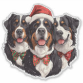 クリスマスベルネーズマウンテンドッグ シール (正面)