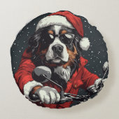 クリスマスベルネーズマウンテンドッグ ラウンドクッション (裏面)