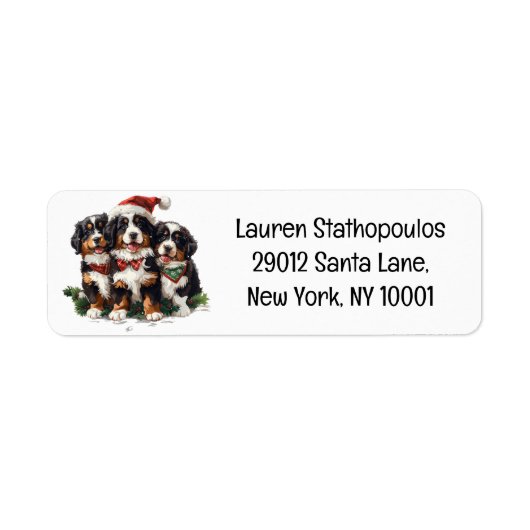 クリスマスベルネーズマウンテンドッグ ラベル (正面)