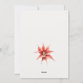 クリスマスベルパインポインセチア茎葉水彩 シーズンカード (裏面)