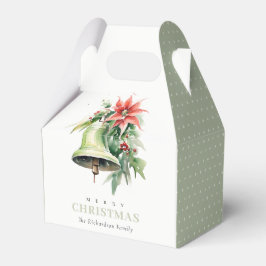 クリスマスベルパインポインセチア茎葉水彩 フェイバーボックス