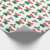 クリスマスベルパターン ラッピングペーパー (角)