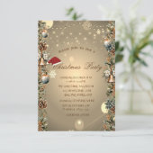 クリスマスベルピネコーンサンタハットクリスマス 招待状 (スタンド正面)