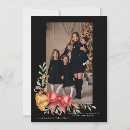 クリスマスベルフォトホリデーカード シーズンカード (正面)