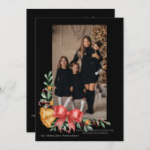 クリスマスベルフォトホリデーカード シーズンカード (正面/裏面)