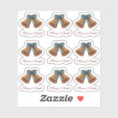 クリスマスベルメリーリボン及び明るいシール シール (シート)