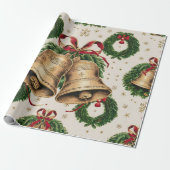 クリスマスベルラッピング紙 ラッピングペーパー (アンロールド)