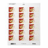 クリスマスベルラベルの住所 ラベル (フルシート)