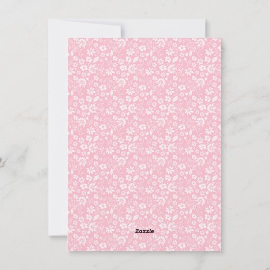 クリスマスベル名門私立校風のピンクと写真 シーズンカード (裏面)