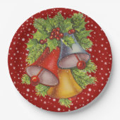 クリスマスベル紙プレート ペーパープレート (正面)