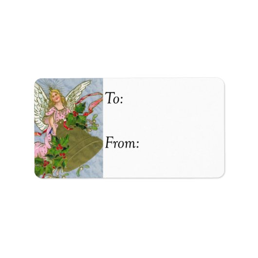 クリスマスベル&エンジェルヴィンテージギフトラベル ラベル (正面)