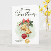 クリスマスベル カード (黄色い花)