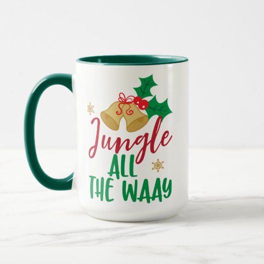クリスマスベル、ジャングルオールザワイ、クリスマスホリー マグカップ (左)