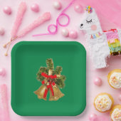 クリスマスベル ペーパープレート (パーティー)