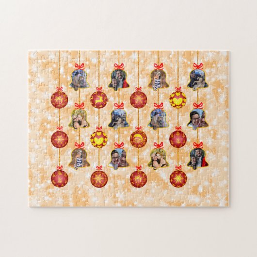 クリスマスベル&ボールオーナメント6枚L – ピーチ ジグソーパズル (横)