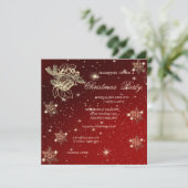 クリスマスベル、雪の結晶、会社クリスマスパーティー 招待状 (スタンド正面)