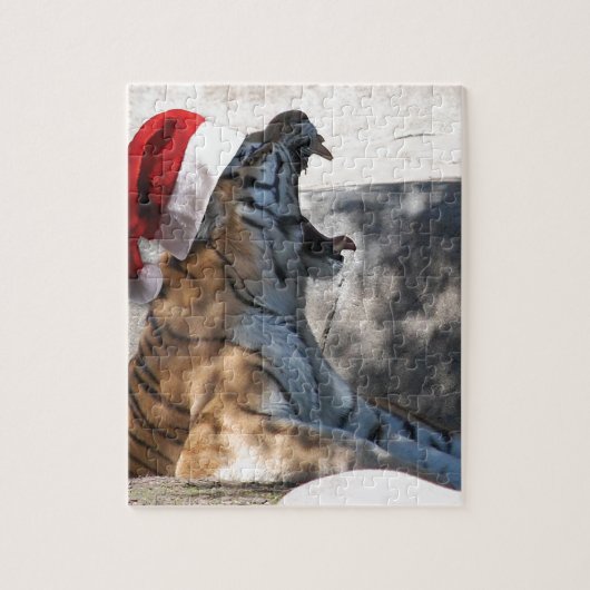 クリスマスベンガルトラ ジグソーパズル (縦)