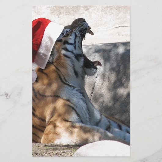 クリスマスベンガルトラ 便箋 (正面)