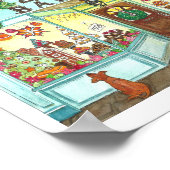 クリスマスベーカリー水彩画ポスター ポスター (角)