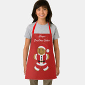 クリスマスベーカー名レッドサンタジンジャーブレッドマン エプロン (インサイチュ)