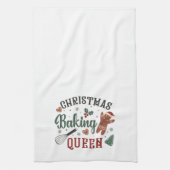 クリスマスベーキングクイーンホリデークリスマス キッチンタオル (縦)