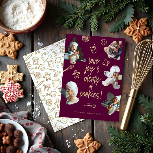 クリスマスベーキングクッキーカッターファミリーフォトフレーム シーズンカード