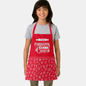 クリスマスベーキングクルークッキーレッドスモール エプロン (インサイチュ)