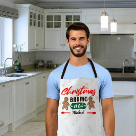 クリスマスベーキングクルー、マッチングファミリーエプロン エプロン