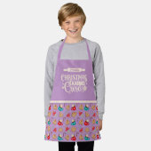 クリスマスベーキングクルーCookieラベンダースモール エプロン (着用した状態)