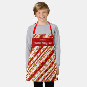 クリスマスベーキングクルーGingerbread Cookieモノグラム エプロン (着用した状態)