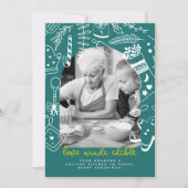 クリスマスベーキンググリーンレシピフォトホリデーカード シーズンカード